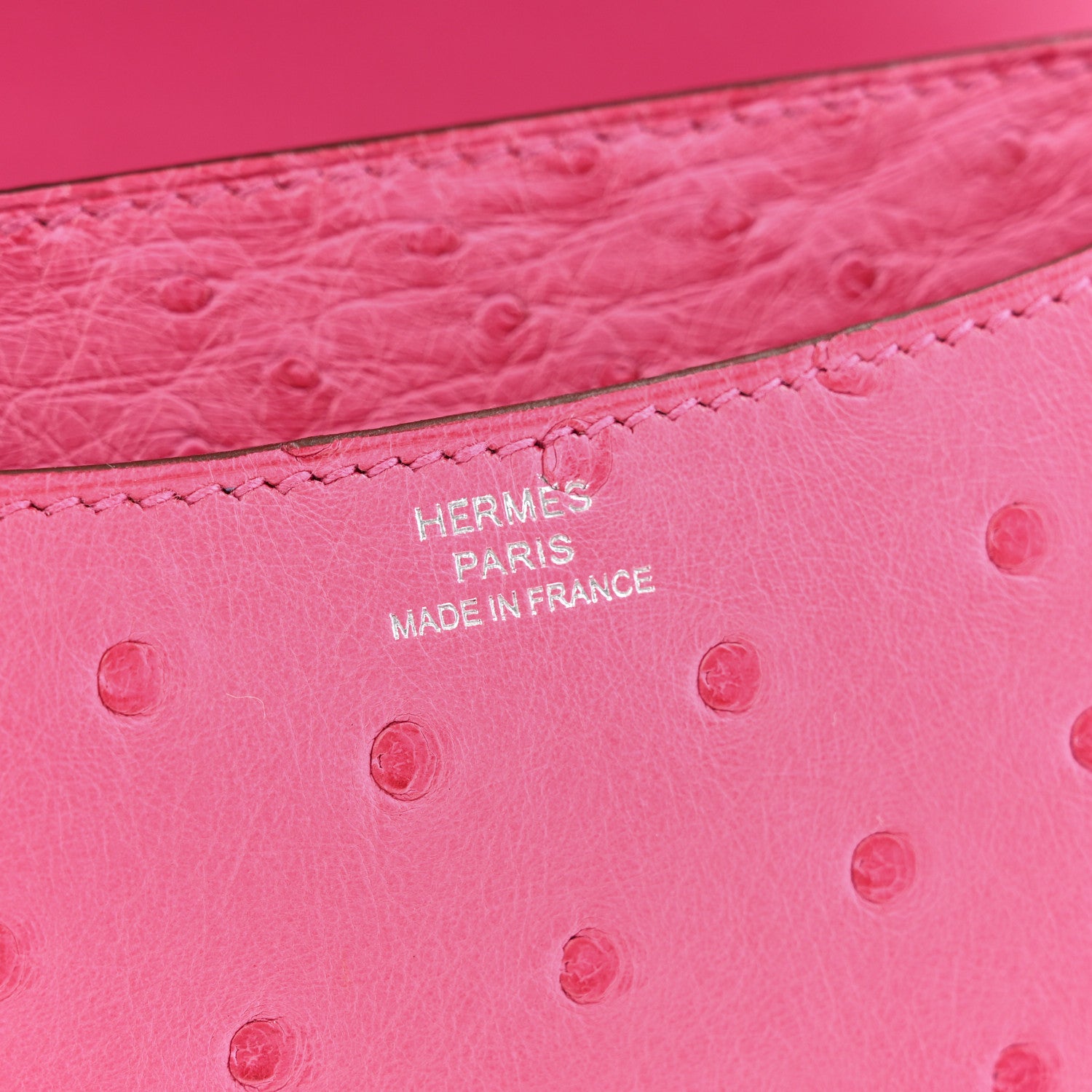 Hermes Ostrich Constance 18 Rose Tyrien 6 of 10
