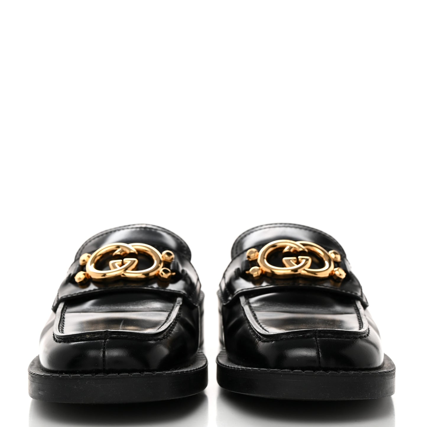 Spice Lux Womens Interlocking G Slippers 39 Black