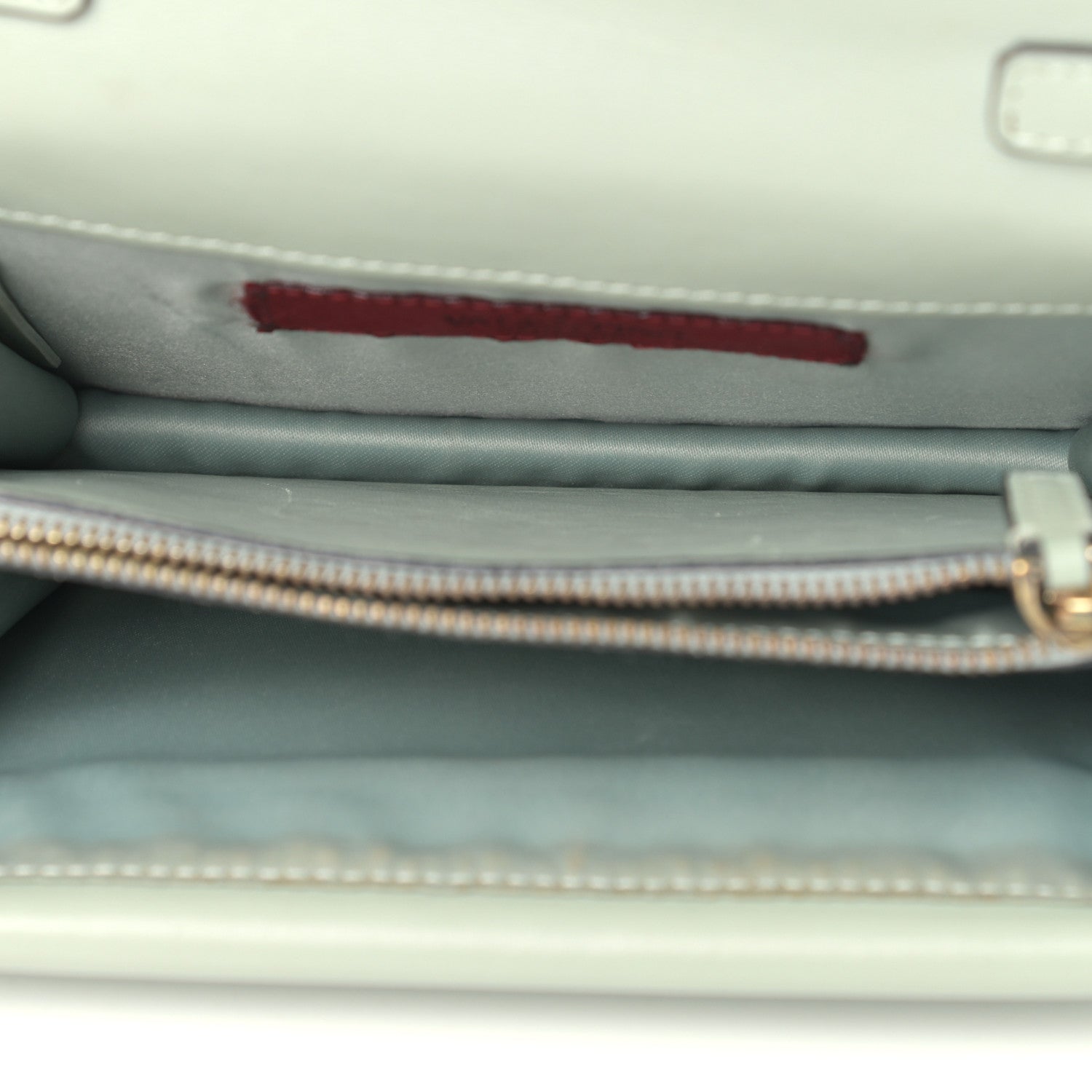 Valentino Garavani Calfskin Rockstud Wallet on Chain Water Green 5 of 16
