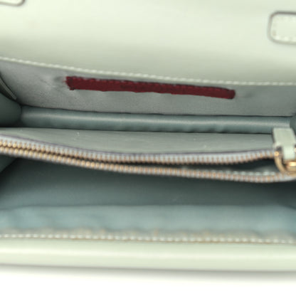 Valentino Garavani Calfskin Rockstud Wallet on Chain Water Green 5 of 16