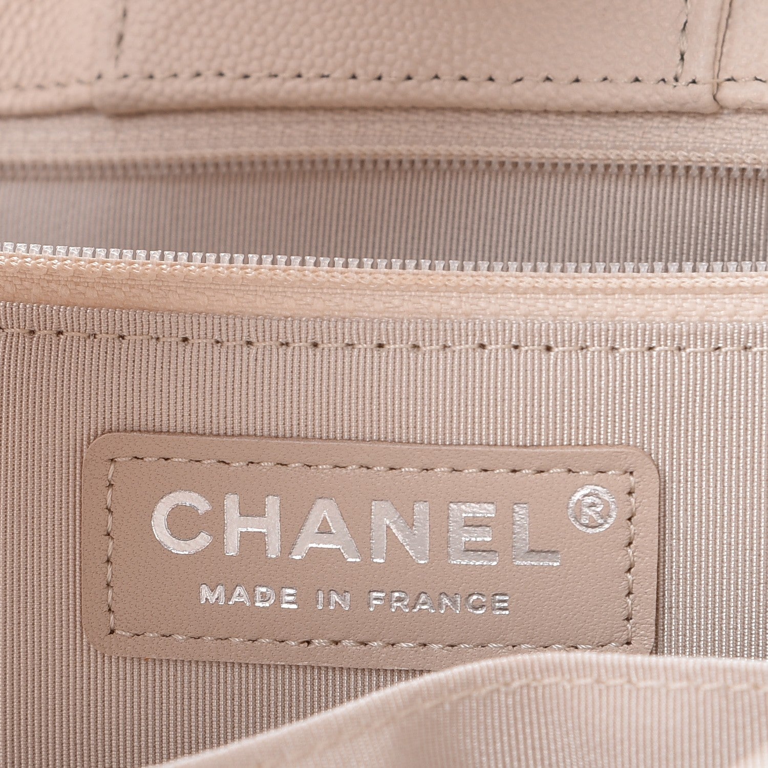 Chanel Caviar Quilted Large Classic Shopping Tote Light Beige 6 of 8