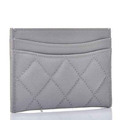 Chanel Caviar Quilted Card Holder Grey 3 of 8
