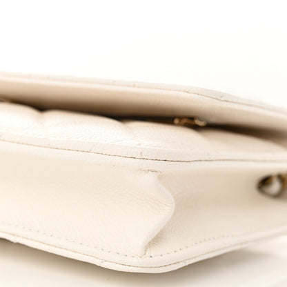 Chanel Caviar Quilted Wallet On Chain WOC White 11 of 12