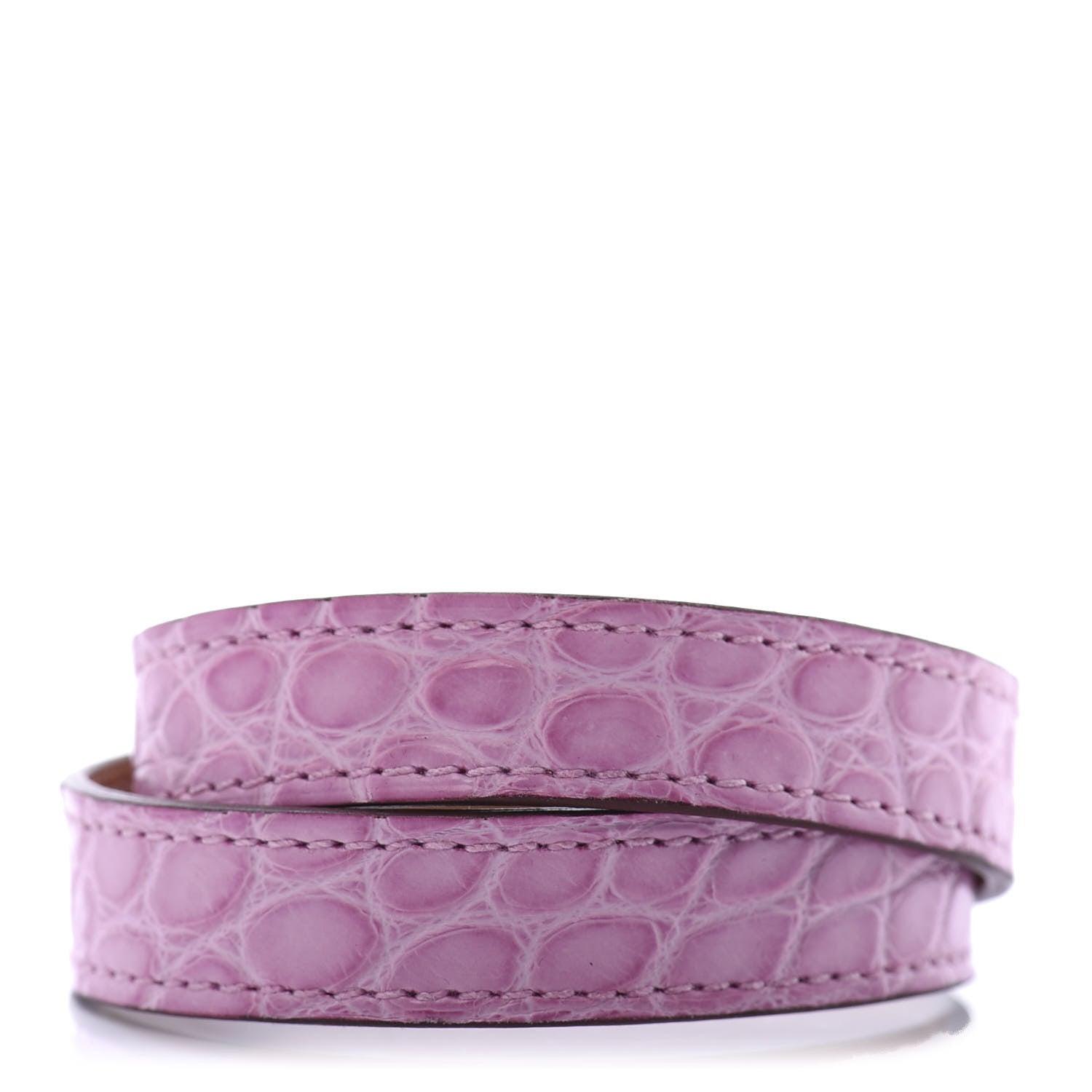 Hermes Matte Alligator Kelly Double Tour Bracelet 5P Pink 3 of 6