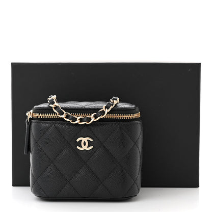 Chanel Caviar Quilted Mini Vanity Case With Chain Black 11 of 11