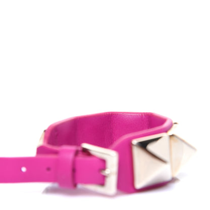 Valentino Garavani Calfskin Macro Rockstud Bracelet Pink 5 of 14