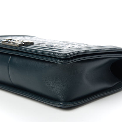 Chanel Calfskin Embossed New Medium Cordoba Boy Flap Green 7 of 11