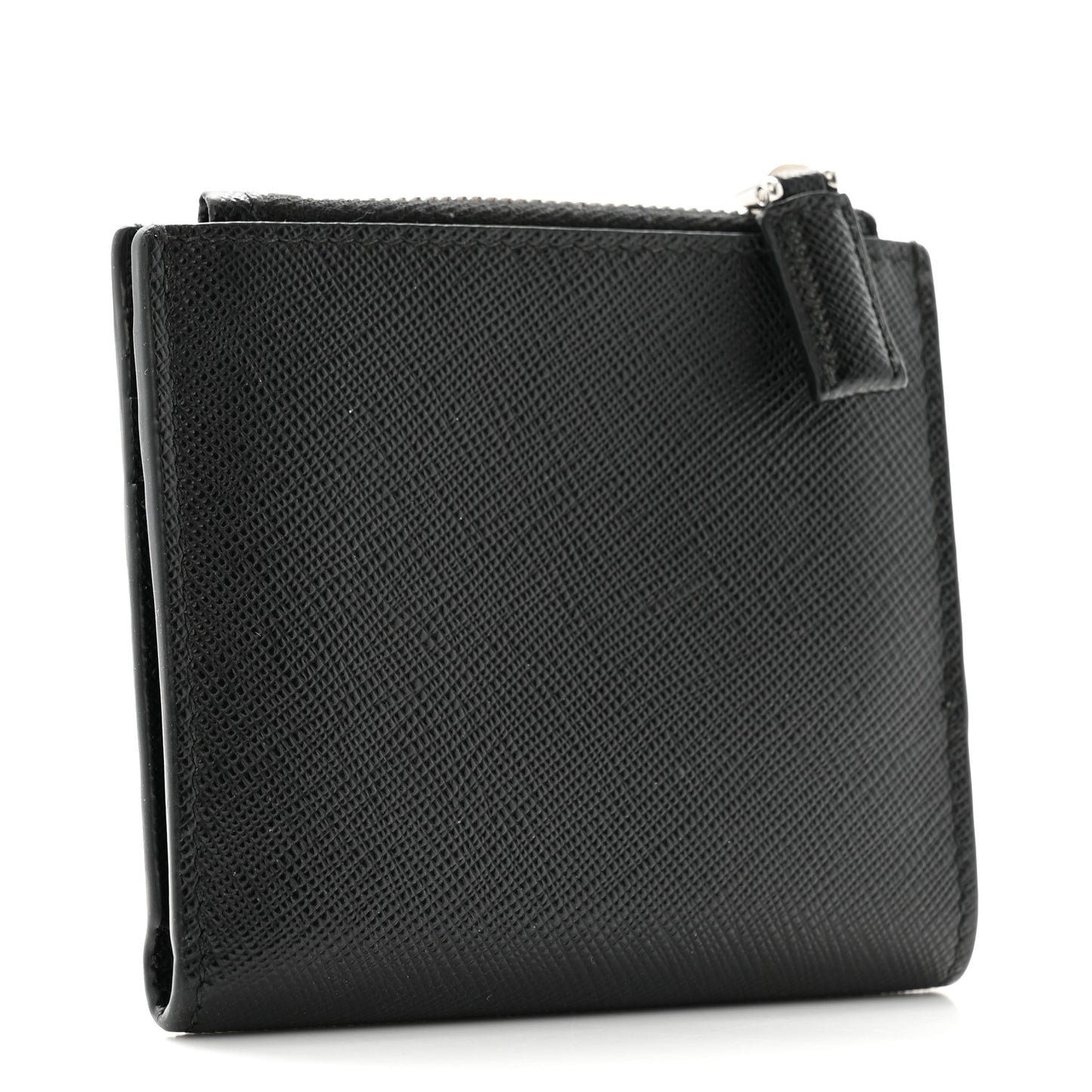 Saffiano Small Triangle Wallet Black