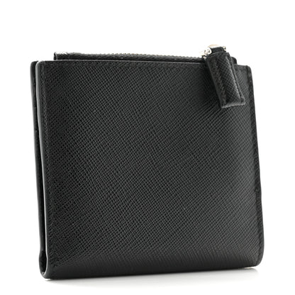 Prada Saffiano Small Triangle Wallet Black 3 of 9