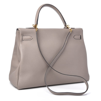 Hermes Togo Kelly Retourne 35 Gris Asphalte 3 of 13