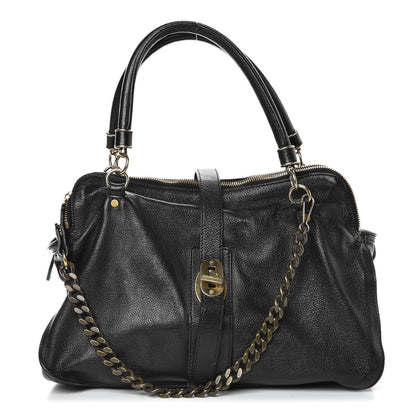 Burberry Grainy Calfskin Creighton Satchel Black 1 of 10