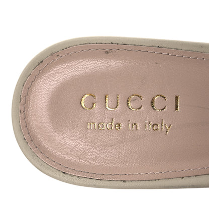 Gucci Calfskin Signoria 75mm Slide Sandals 39.5 New Ivoire 9 of 12
