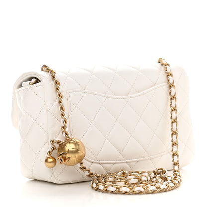 Chanel Lambskin Quilted Mini Rectangular Pearl Crush Flap White 3 of 9