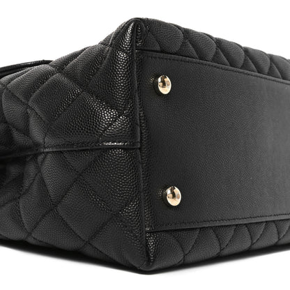 Chanel Caviar Quilted Medium Coco Handle Flap Black 9 of 10