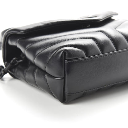 Saint Laurent Calfskin Y Quilted Monogram Toy Loulou Crossbody Bag Black 5 of 9