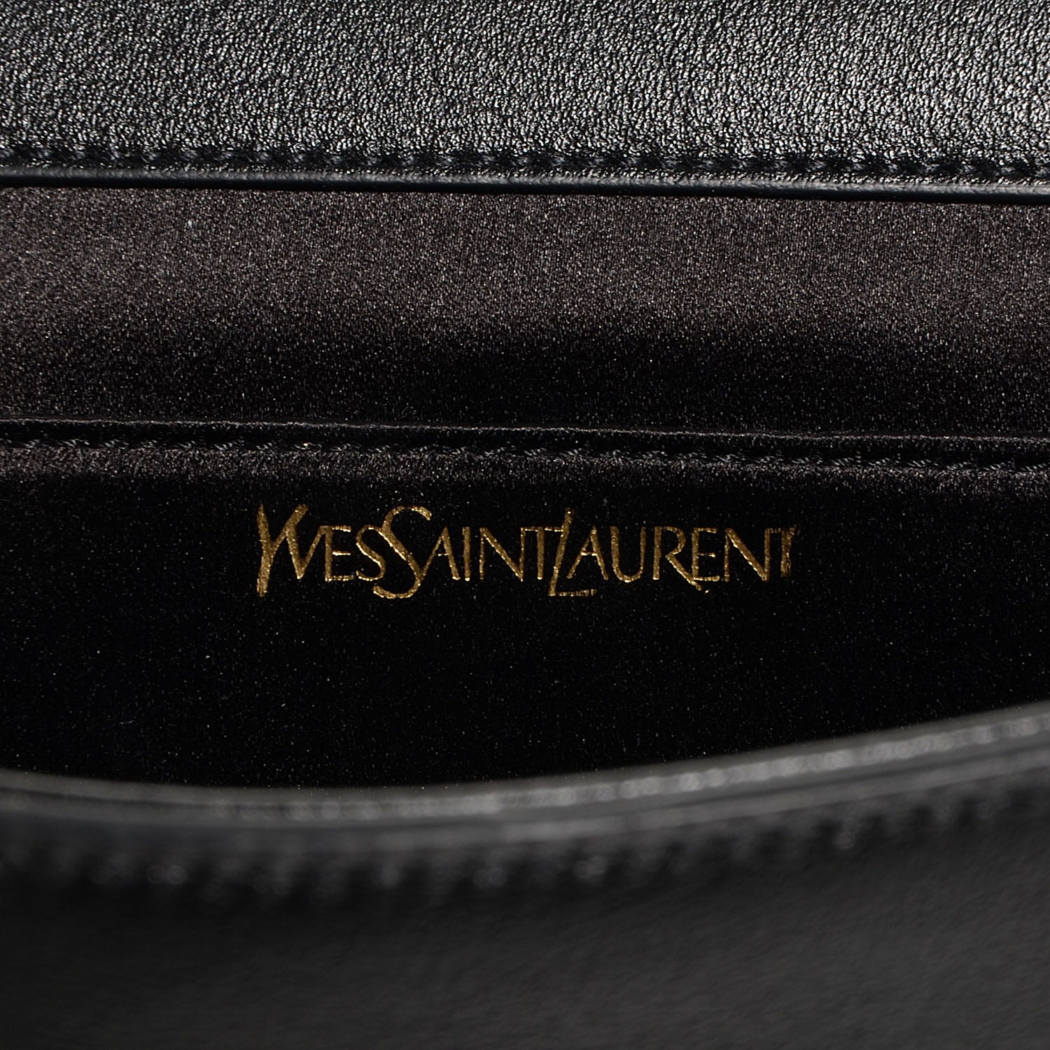 Saint Laurent Calfskin Monogram Large Belle De Jour Clutch Black 7 of 8