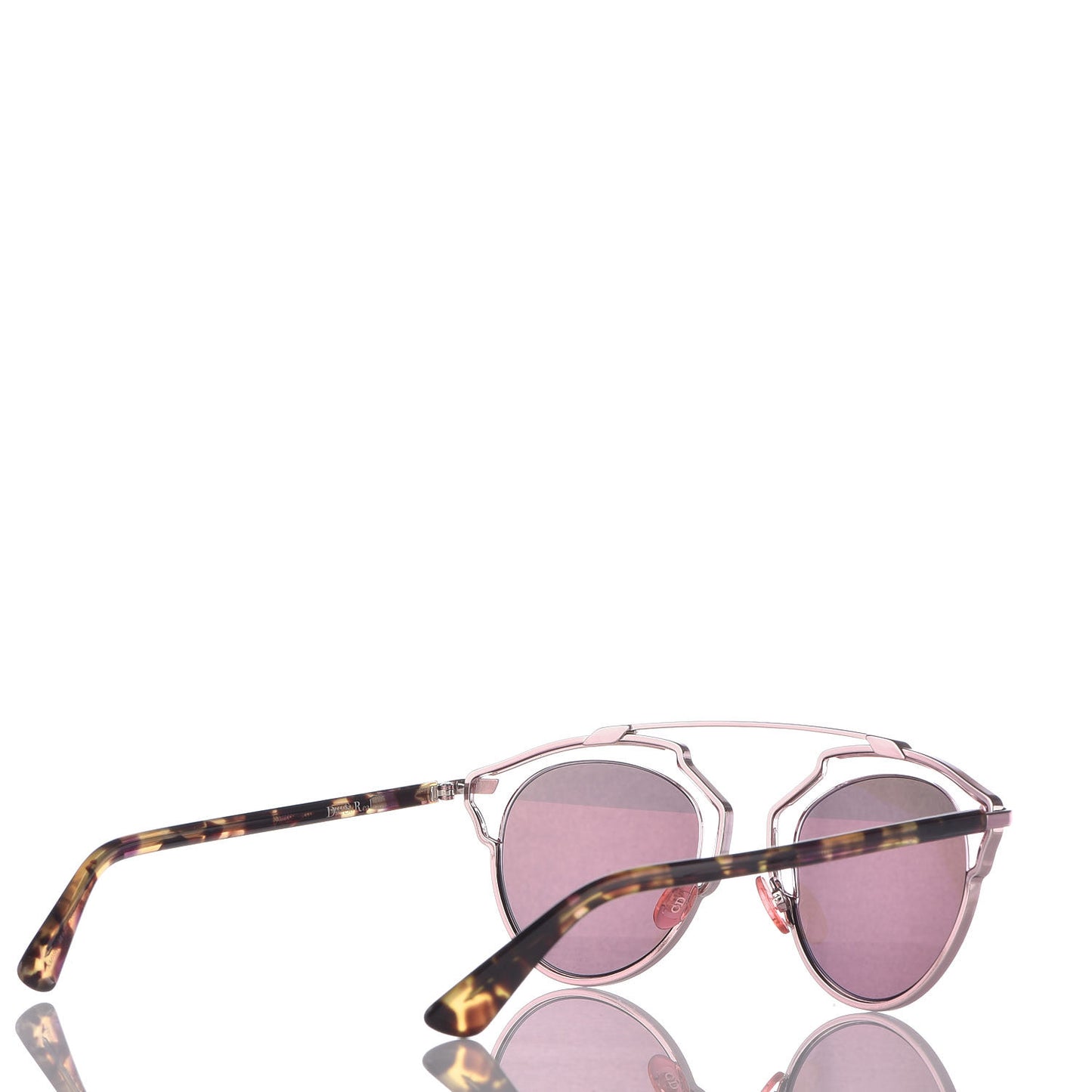 Mirrored So Real Sunglasses Pink Tortoise