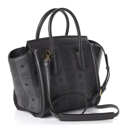 MCM Striped Visetos Satchel Phantom Grey 3 of 9