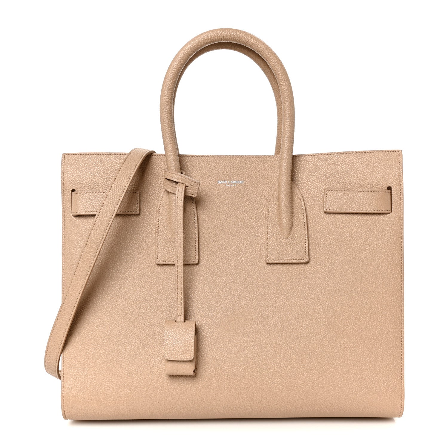 Saint Laurent Grain De Poudre Small Sac De Jour Dark Beige 1 of 9