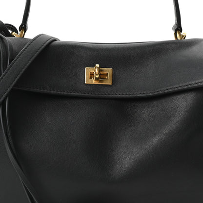 Balenciaga Natural Smooth Calfskin Small Rodeo Top Handle Handbag Black 6 of 8