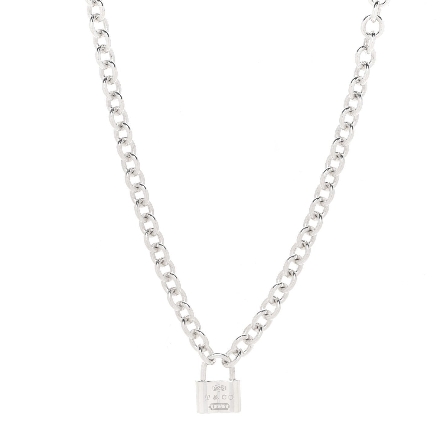 Sterling Silver 1837 Lock Charm Necklace