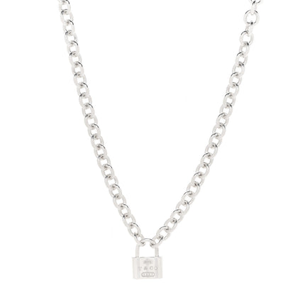 Tiffany Sterling Silver 1837 Lock Charm Necklace 1 of 5