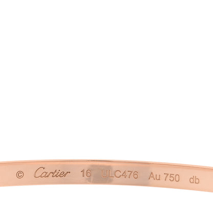 Cartier 18K Pink Gold 6 Diamond Small LOVE Bracelet 16 3 of 7