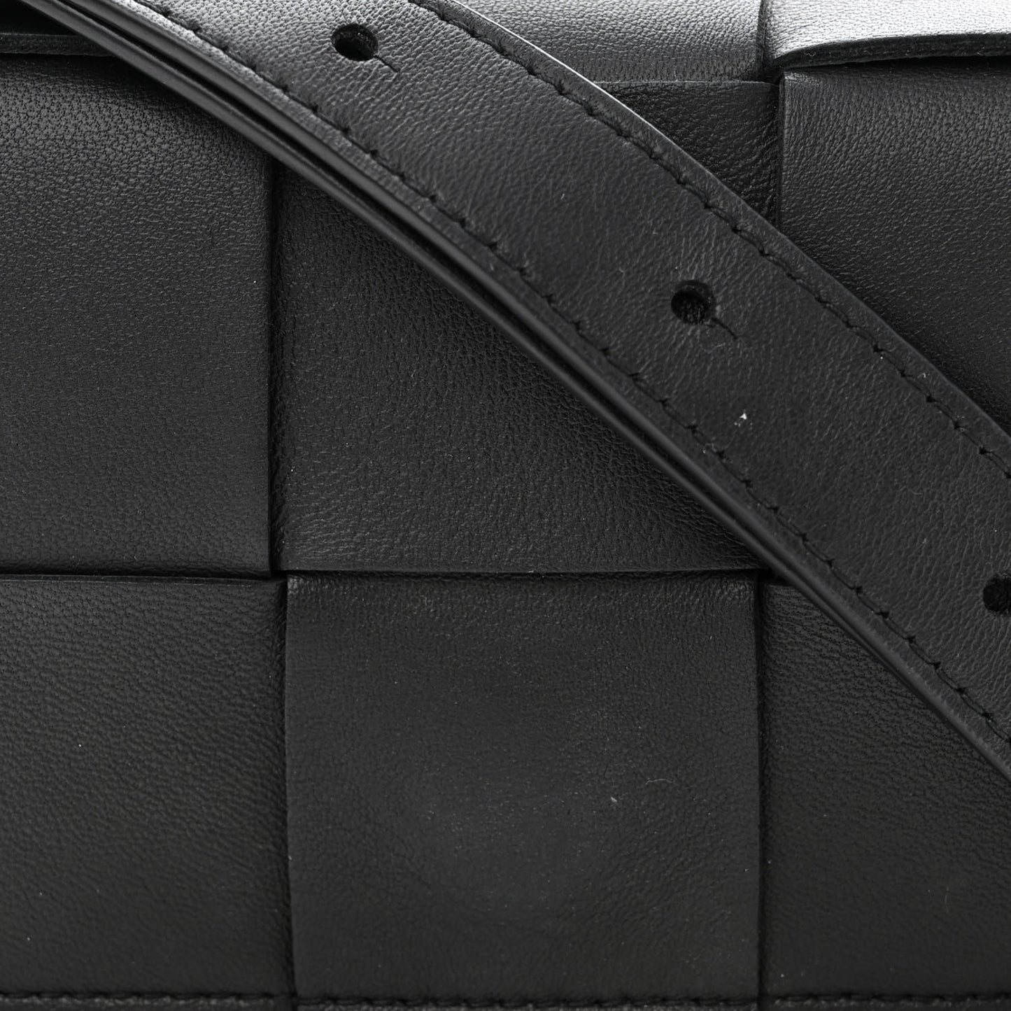 Lambskin Maxi Intreccio Candy Cassette Crossbody Bag Black