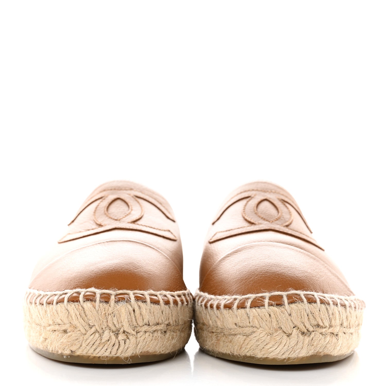 Chanel Lambskin CC Espadrilles 39 Light Brown 2 of 12