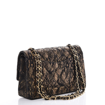 Chanel Lace Metallic Goatskin Medium Double Flap Gold 4 of 9