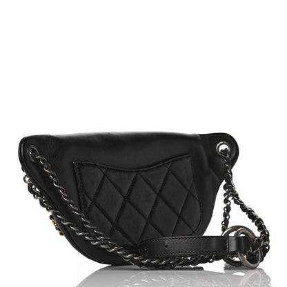 Chanel Calfskin Chain 20s Signe Waist Bag Black 3 of 9