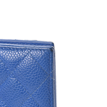 Chanel Caviar Quilted Card Holder Wallet Blue 11 of 14