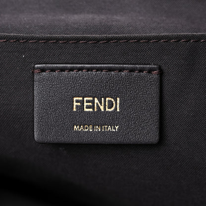 Fendi Vitello Cruise Bi-Color FF 1974 Embossed F is Fendi Drawstring Backpack Black Fragola Maya 6 of 19