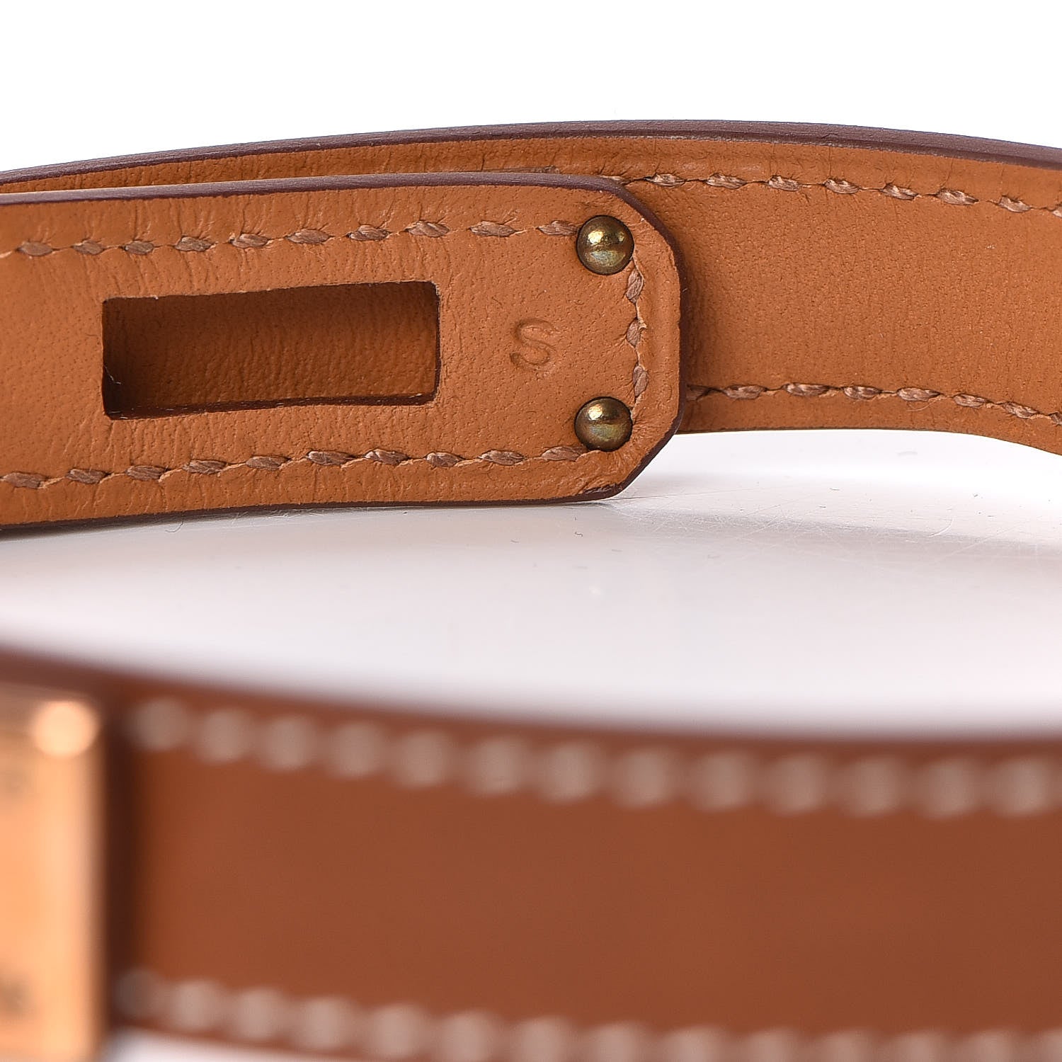 Hermes Barenia Kelly Double Tour Bracelet S Fauve 5 of 5