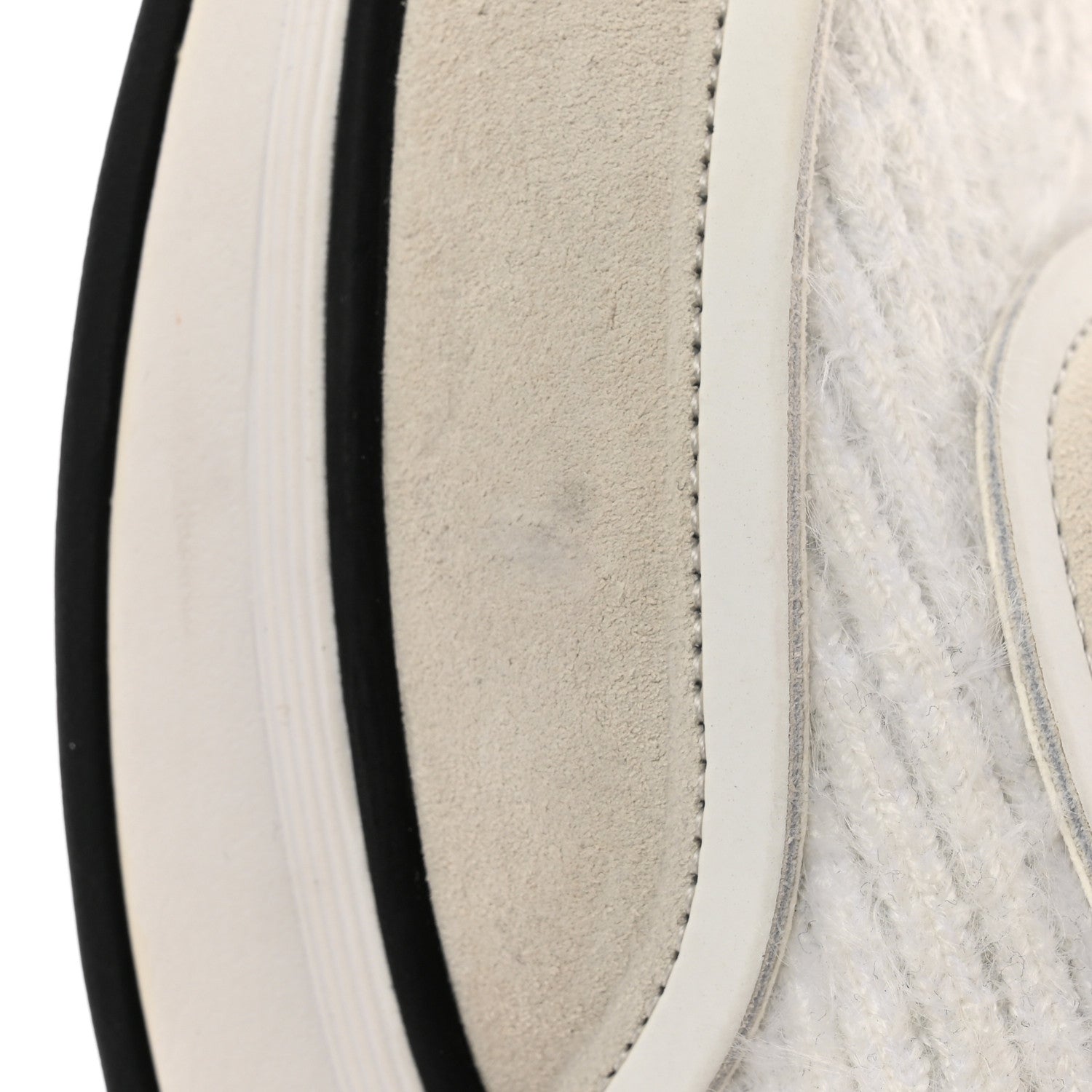 Chanel Fabric Calfskin Suede CC Womens Sneakers 38.5 White 11 of 16