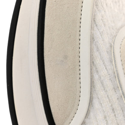 Chanel Fabric Calfskin Suede CC Womens Sneakers 38.5 White 11 of 16