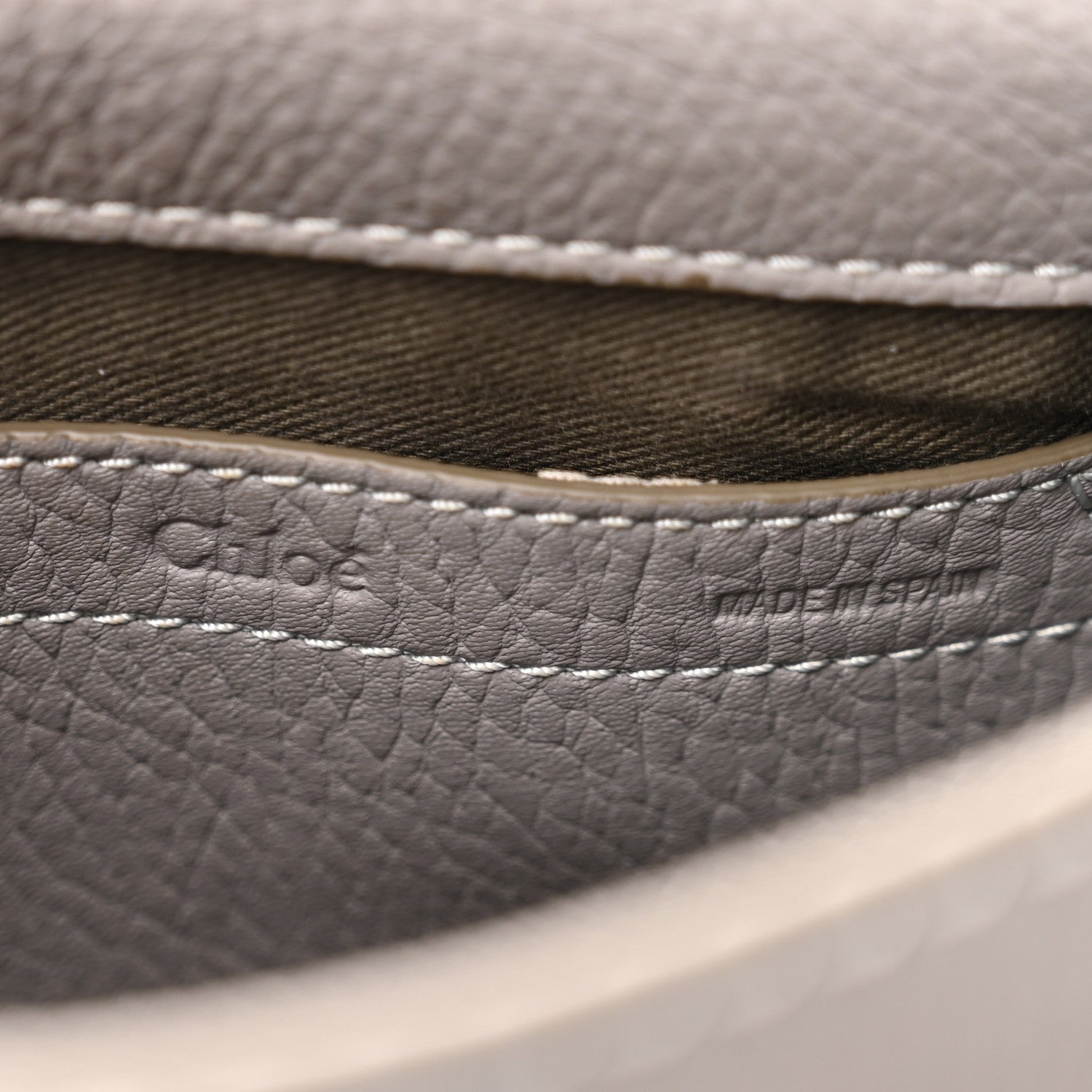 Chloe Calfskin Mini Marcie Round Crossbody Bag Grey 6 of 9