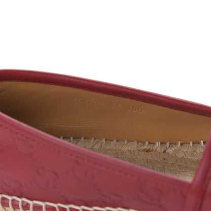 Gucci Guccissima Womens Signature Espadrilles 35 Hibiscus Red 8 of 9