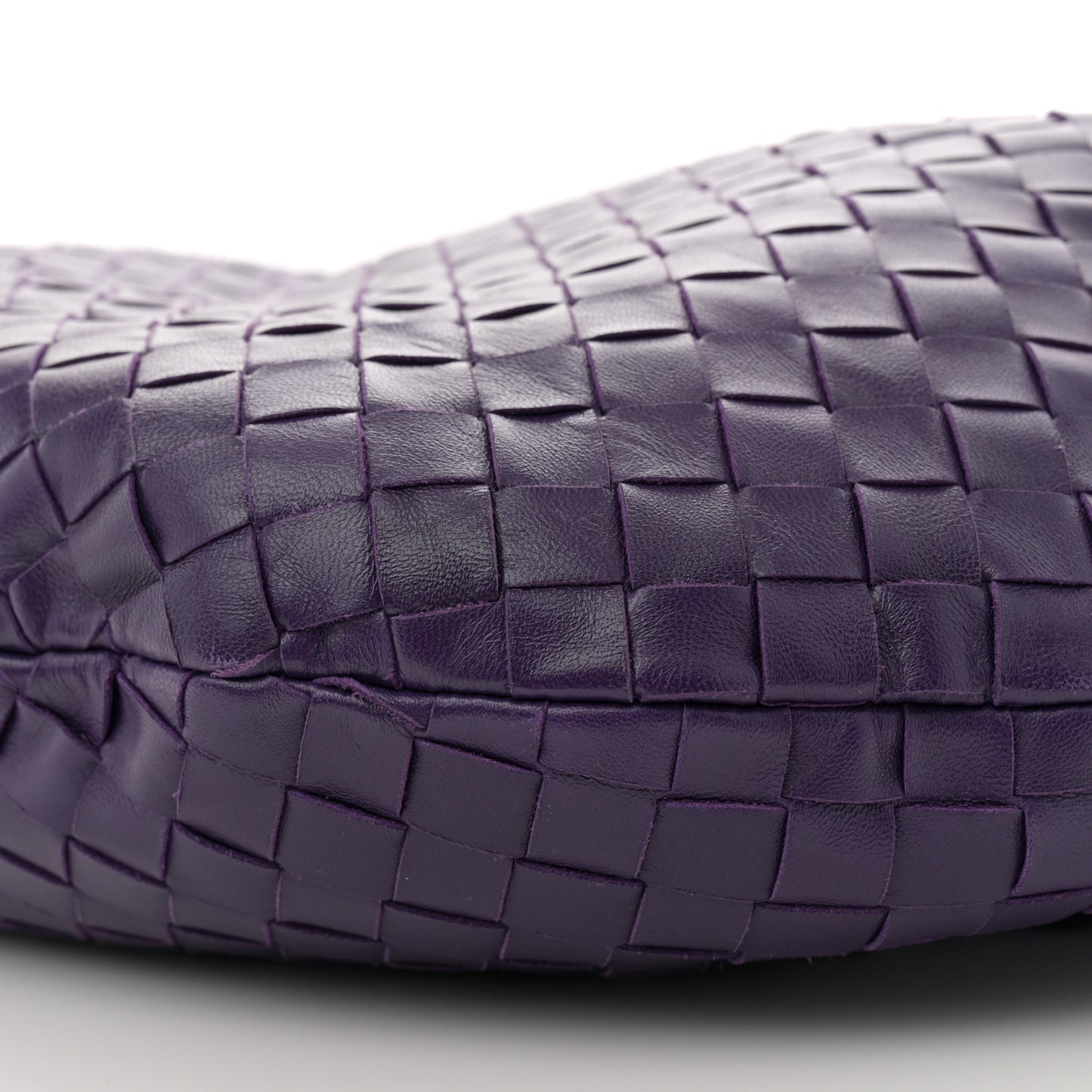 Nappa Intrecciato Teen Jodie Hobo Eggplant