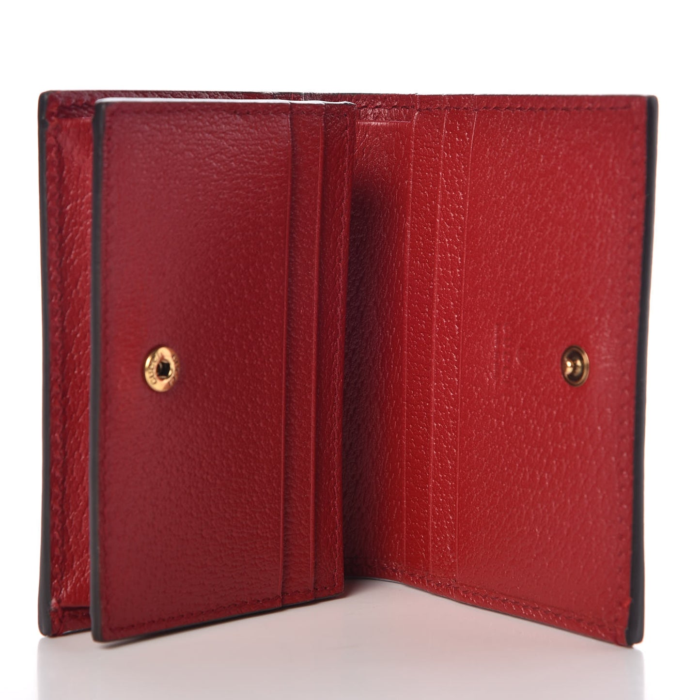 GG Supreme Monogram Queen Margaret Card Case Red