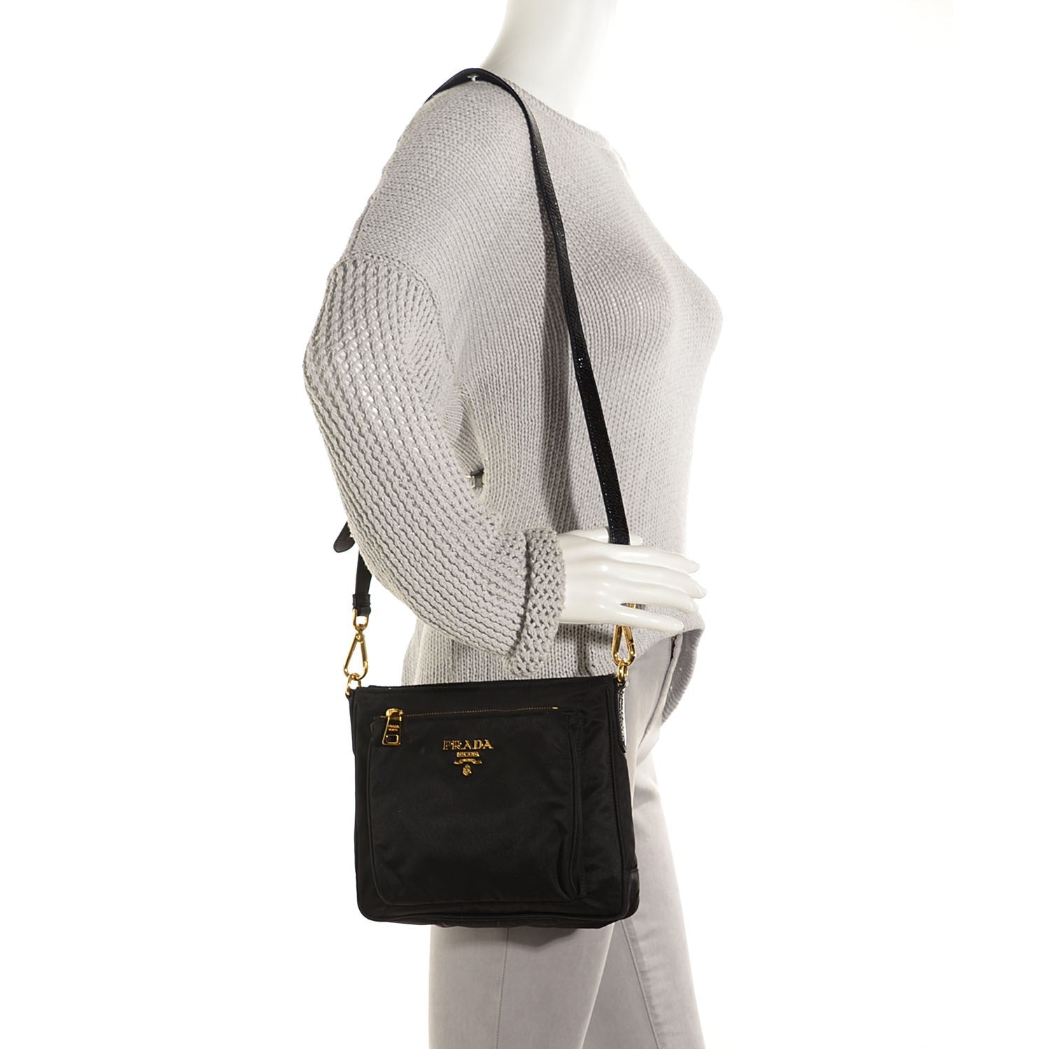 Prada Tessuto Nylon Crossbody Bag Nero Black 104090 – FASHIONPHILE