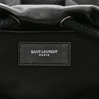 Saint Laurent Smooth Calfskin City Sailor Drawstring Backpack Black 7 of 11