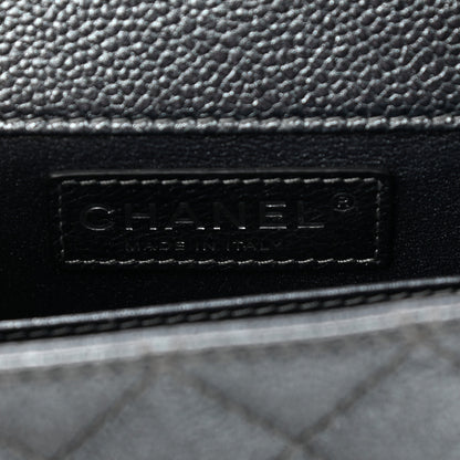 Chanel Metallic Caviar Quilted Extra Mini Flap Charcoal 6 of 11