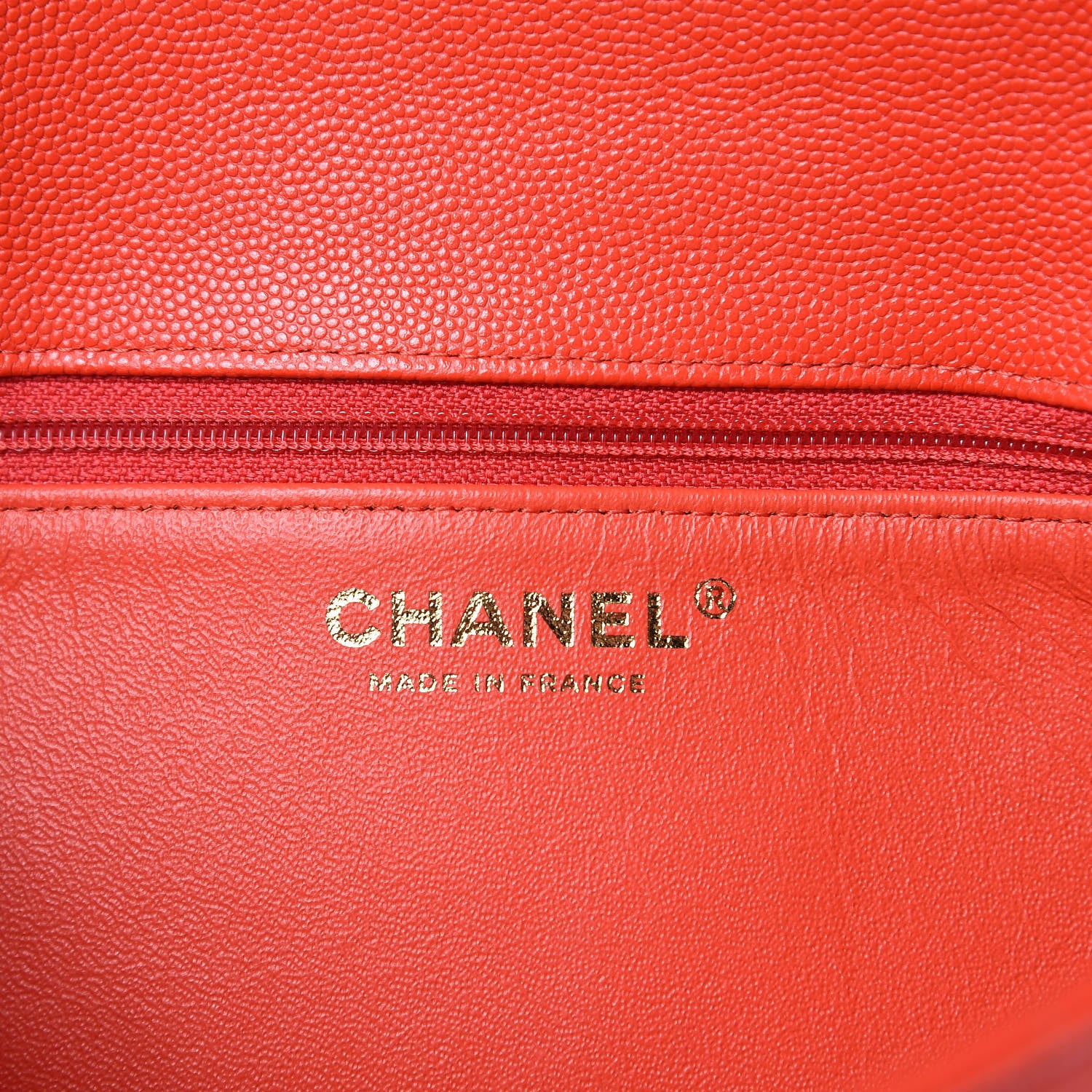 Chanel Caviar Quilted Flap Clutch Red 5 of 8