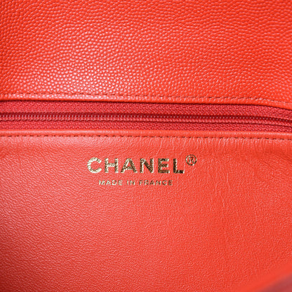 Chanel Caviar Quilted Flap Clutch Red 5 of 8