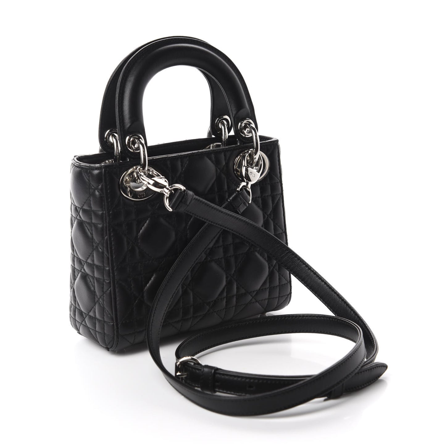 Lambskin Cannage Mini Lady Dior Black