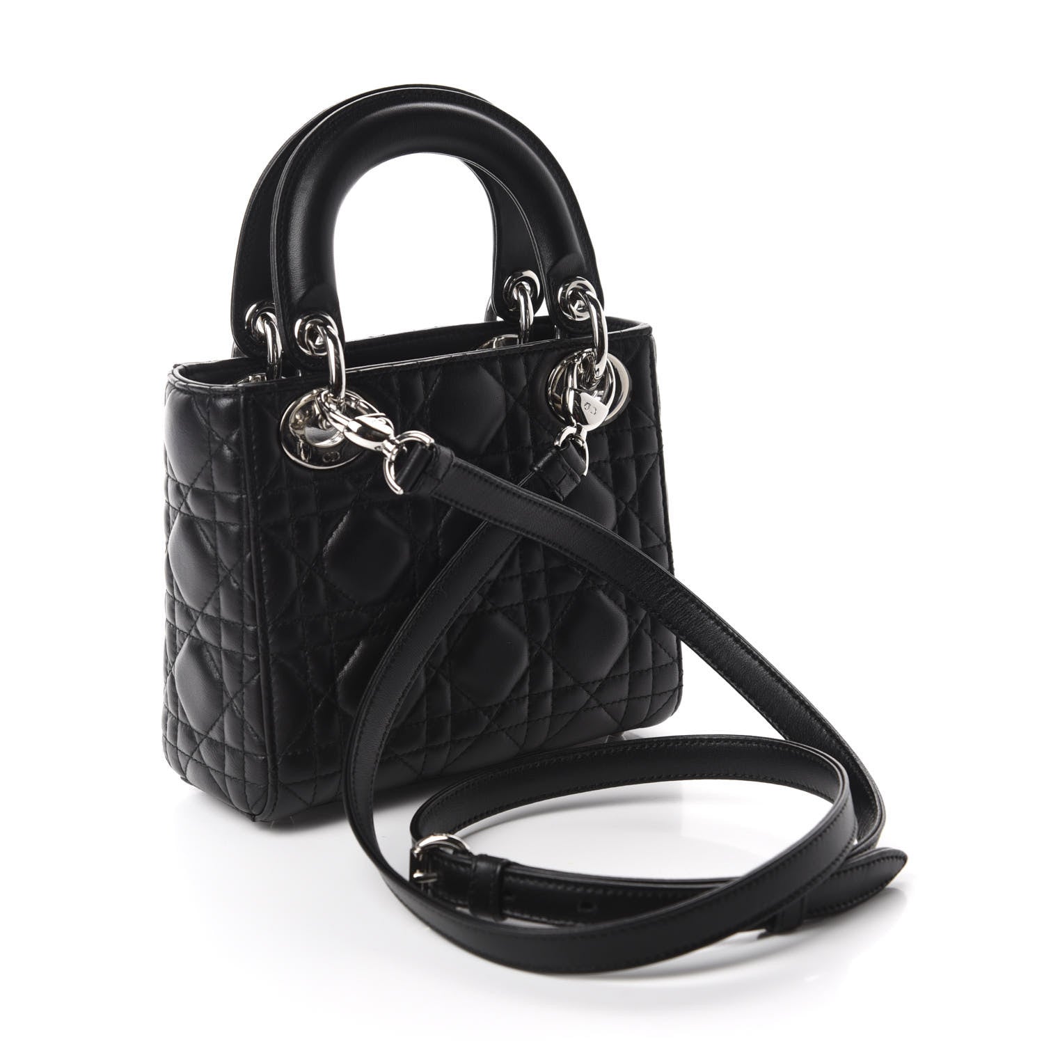Christian Dior Lambskin Cannage Mini Lady Dior Black 3 of 11