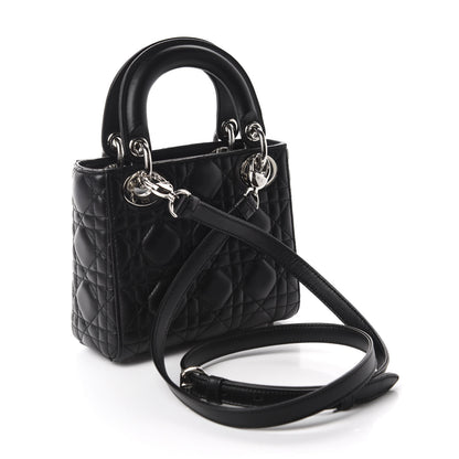 Christian Dior Lambskin Cannage Mini Lady Dior Black 3 of 11