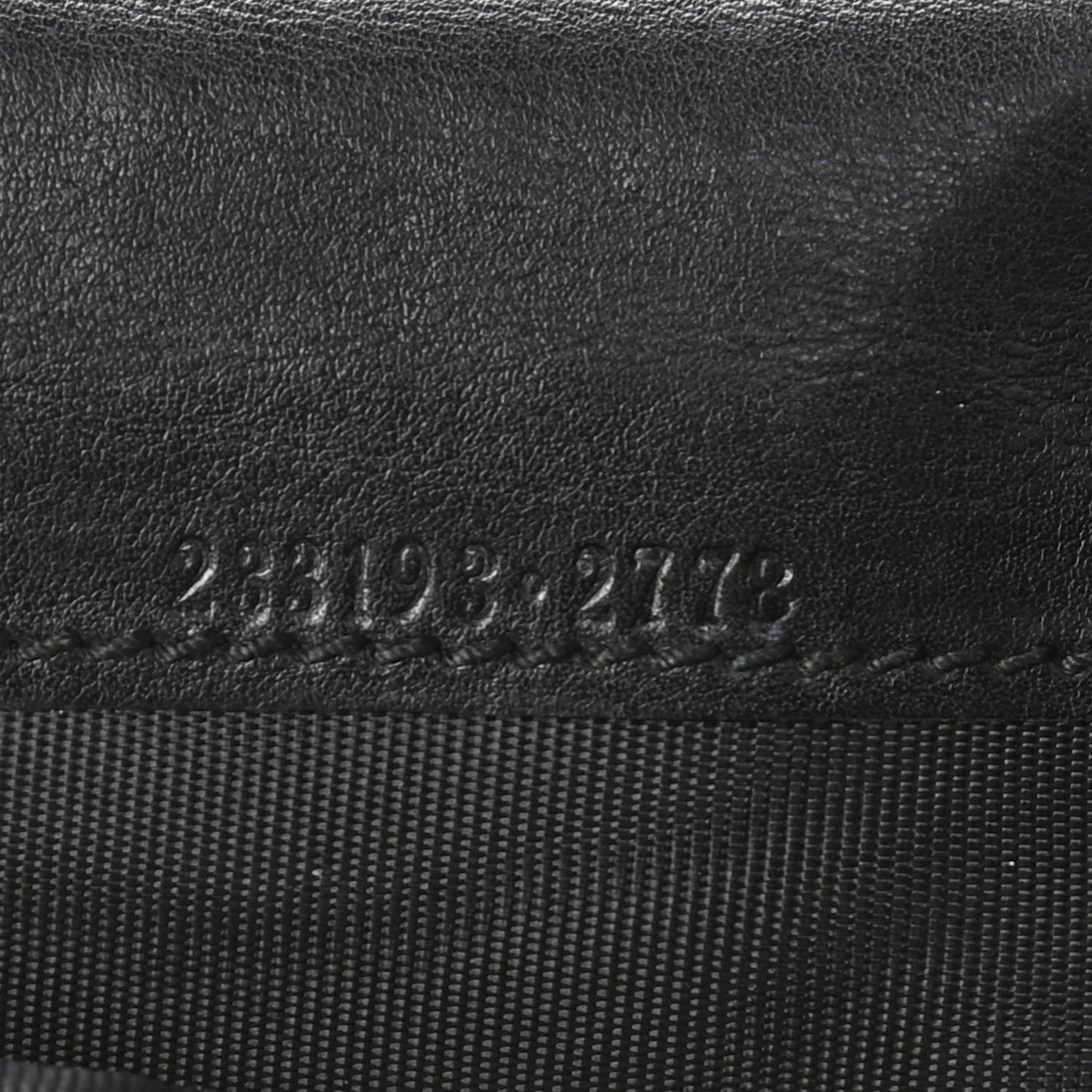 Guccissima Metal Bar Zip Around Organizer Wallet Black