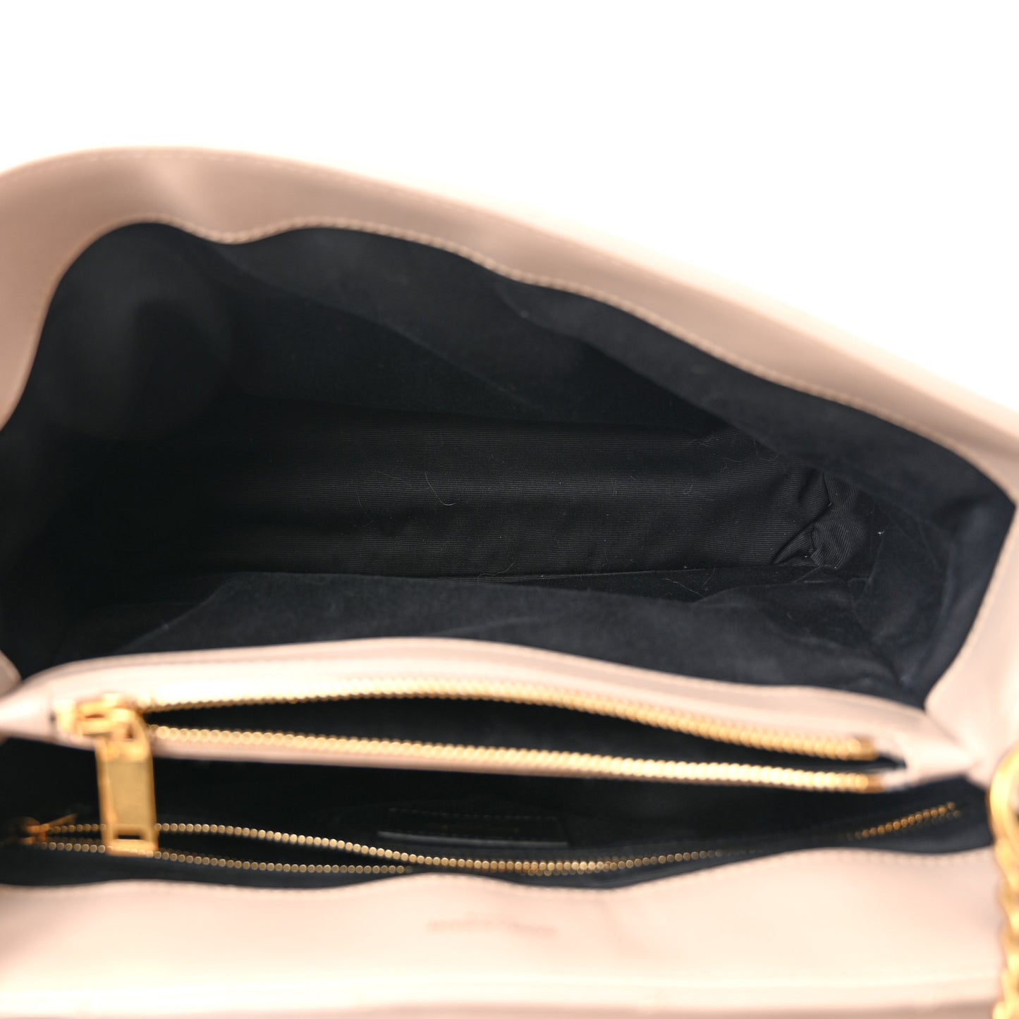 Calfskin Y Quilted Monogram Medium Loulou Chain Satchel Dark Beige